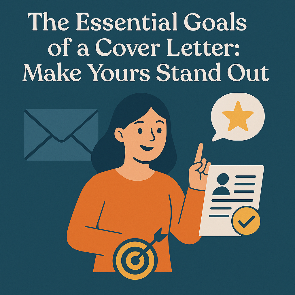 Essential goals of a cover letter, showing the impact of a well-crafted cover letter in a job application process.
